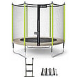 KANGUI - Trampoline jardin Ø 300 cm + échelle + kit d'ancrage - JUMPI 300 - Taupe/Vert - vignette