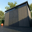 DIRECT-ABRIS - Abri de Jardin Bois Composite 7,5m2 Gris 363x223x227cm EVORA - Cabane a Outils - Local a Vélo - vignette