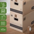 PACK AND MOVE - Pack and Move - Lot 20 cartons déménagement stockage standard - 60 x 30 x 30 cm - Poignées renforcées - 1 adhésif offert - vignette