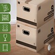 PACK AND MOVE - Pack and Move - Lot 20 cartons déménagement stockage livres - 40 x 30 x 30 cm - Poignée renforcées - 1 adhésif offert - vignette
