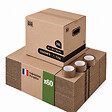 PACK AND MOVE - Pack and Move - Lot 60 cartons déménagement stockage livres - 40 x 30 x 30 cm - Poignées renforcées - 3 adhésifs offerts - vignette
