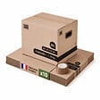 PACK AND MOVE - Pack and Move - Lot 10 cartons déménagement stockage livres - 40 x 30 x 30 cm - Poignées renforcées - 1 adhésif offert - vignette