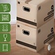 PACK AND MOVE - Pack and Move - Lot 10 cartons déménagement stockage livres - 40 x 30 x 30 cm - Poignées renforcées - 1 adhésif offert - vignette