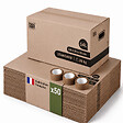 PACK AND MOVE - Pack and Move - Lot 50 cartons déménagement stockage standard - 60 x 30 x 30 cm - Poignées renforcées - 3 adhésifs offerts - vignette