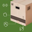 PACK AND MOVE - Pack and Move - Lot 20 cartons déménagement XL - 80 x 40 x 40 cm - Poignées renforcées - 1 adhésif offert - vignette