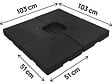 HABITAT ET JARDIN - 4 Dalles à lester pour gros parasol déporté - 4 x 3 - 104 KG - Noir - vignette
