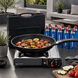 KEMPER - Réchaud à gaz 2200W Inox + 12 Cartouches de gaz Camping Allumage piezo Système Sécurité KEMPER - vignette