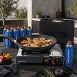 KEMPER - Réchaud à gaz 2200W Inox + 12 Cartouches de gaz Camping Allumage piezo Système Sécurité KEMPER - vignette