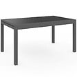 ID MARKET - Table de jardin extensible rectangulaire MADRID 135-270 CM 8-12 personnes gris anthracite - vignette