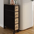 ID MARKET - Tour de rangement 4 tiroirs UTAH sur roulettes colonne gain de place design industriel - vignette