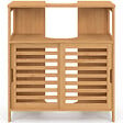 ID MARKET - Meuble sous lavabo salle de bain bambou BEA avec portes coulissantes - vignette