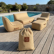COCO LOUNGE - Salon de jardin gonflable Collection Boho - couleur toile de jute - vignette