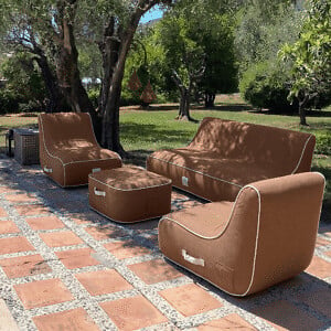 COCO LOUNGE - Salon de jardin gonflable Collection Boho Moka - chocolat - large