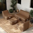 COCO LOUNGE - Salon de jardin gonflable Collection Boho Moka - chocolat - vignette
