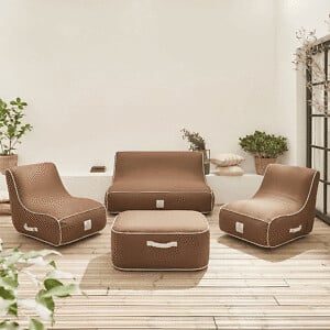 COCO LOUNGE - Salon de jardin gonflable Collection Boho Moka - chocolat - large