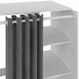 ID MARKET - Meuble de buanderie double machine à laver avec rideau coulissant gris WALLIS blanc - vignette