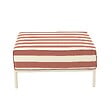 OVIALA - Pouf rayé pour salon de jardin modulable en tissu terracotta - Patio - vignette