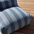 OVIALA - Fauteuil de jardin rayé pour canapé modulable bleu pacific - Mixi - vignette