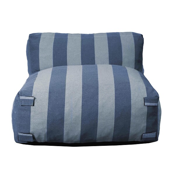 OVIALA - Fauteuil de jardin rayé pour canapé modulable bleu pacific - Mixi - large