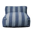 OVIALA - Fauteuil de jardin rayé pour canapé modulable bleu pacific - Mixi - vignette