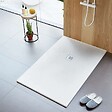 SANYCCES - Receveur de douche STRATO extra plat  Blanc - 120 x 80 cm - Résistant et Facile à installer - Salle de bain, Douche - vignette