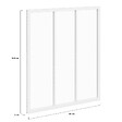 ID MARKET - Verrière atelier 3 vitrages L. 93 x H. 108 cm en métal blanc et verre trempé - vignette
