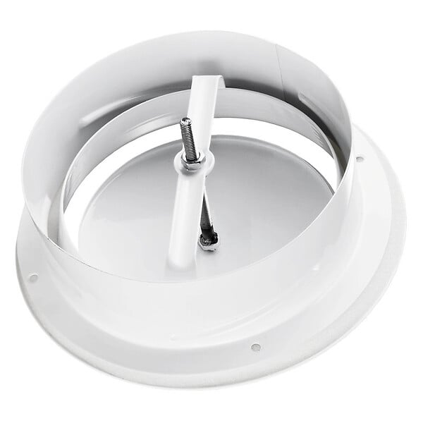 BLAUBERG - Bouche ventilation soufflage métal blanc à cône réglable VMBR BLAUBERG - Diamètre (mm): 100 - large