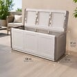 INTEC - Coffre de rangement 330L Beige/Taupe 138 x 53 x H57cm Poignées de transport polypropylène INTEC - vignette