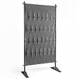 ID MARKET - Paravent extérieur claustra décoratif 80 x 150 cm sangles et métal gris anthracite - vignette