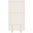ID MARKET - Paravent extérieur ajouré claustra décoratif 80 x 150 cm persiennes verticales métal beige - vignette