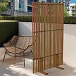 ID MARKET - Paravent extérieur ajouré claustra décoratif extérieur 80 x 150 cm effet bois - vignette