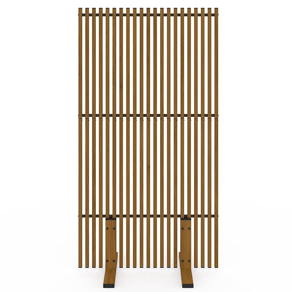 ID MARKET - Paravent extérieur ajouré claustra décoratif extérieur 80 x 150 cm effet bois - large