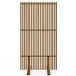 ID MARKET - Paravent extérieur ajouré claustra décoratif extérieur 80 x 150 cm effet bois - vignette