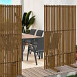 ID MARKET - Paravent extérieur ajouré claustra décoratif extérieur 80 x 150 cm effet bois - vignette