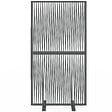 ID MARKET - Paravent extérieur ajouré claustra décoratif 80 x 150 cm RIO cordage effet rotin et métal gris anthracite - vignette