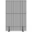ID MARKET - Paravent extérieur ajouré claustra décoratif 120 x 180 cm persiennes verticales métal gris anthracite - vignette