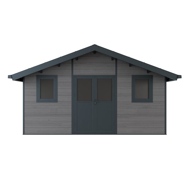DIRECT-ABRIS - Abri de Jardin Composite ISORA - 20m2 - Gris - Cabane de Jardin - Local - large