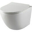 GODART - Pack WC suspendu gain de place bâti mural verre noir + cuvette sans bride vortex Turbi - vignette