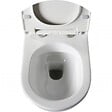 PLANETE BAIN - Pack WC suspendu mural en verre blanc et cuvette carénée sans bride CERES - vignette