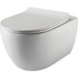 PLANETE BAIN - Pack WC suspendu mural en verre blanc et cuvette carénée sans bride CERES - vignette