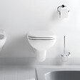 DURAVIT - Pack WC suspendu D-code avec abattant + bati support + Plaque de commande chromée - vignette
