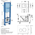 DURAVIT - Pack WC suspendu D-code avec abattant + bati support + Plaque de commande chromée - vignette