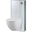 GODART - Pack WC suspendu gain de place bâti mural verre blanc + cuvette sans bride Corolla - vignette