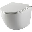 GODART - Pack WC suspendu gain de place bâti mural verre blanc + cuvette sans bride Corolla - vignette