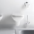 DURAVIT - Pack WC suspendu D-code avec abattant + bati support SIAMP + Plaque de commande blanche - vignette