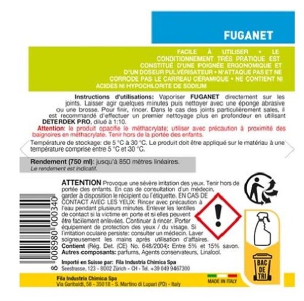 FILA - Nettoyant spécifique joints FUGANET 750ML - large