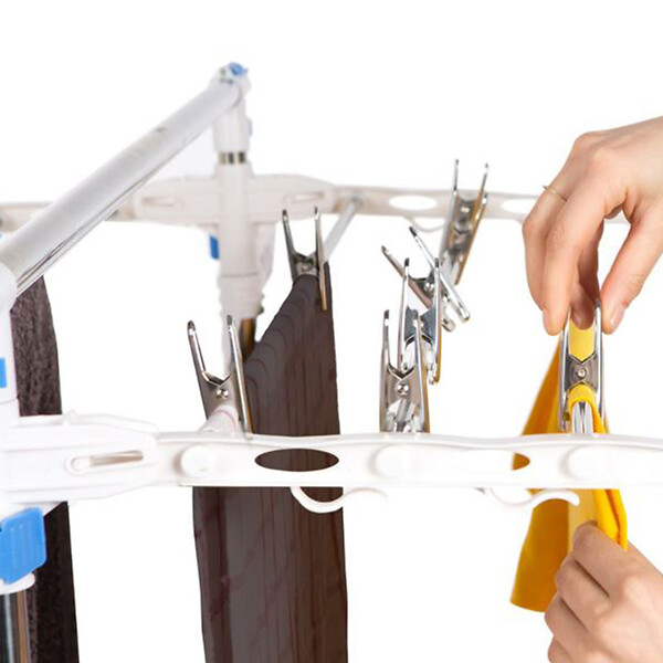 ID MARKET - 120 pinces à linge inox, pinces incassables, inusables, ne rouillent pas - large
