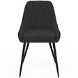 ID MARKET - Lot de 6 chaises THALYA en velours noir avec accoudoirs - vignette