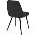 ID MARKET - Lot de 6 chaises THALYA en velours noir avec accoudoirs - vignette