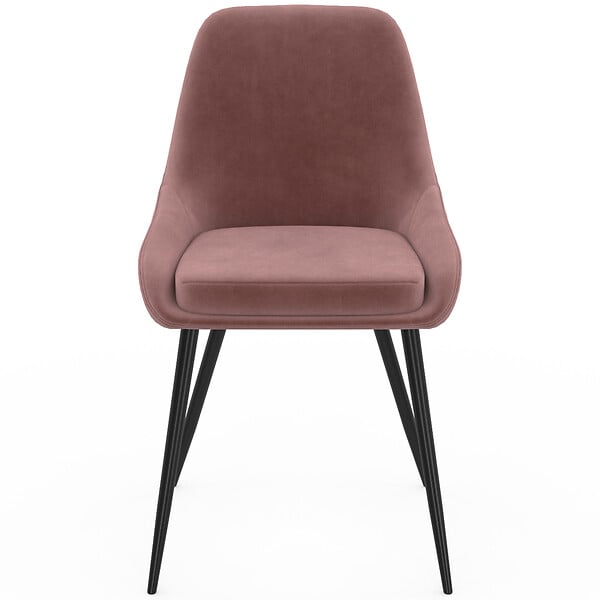 ID MARKET - Lot de 6 chaises THALYA en velours mix color pastel bleu x2, gris foncé x2, gris clair, rose avec accoudoirs - large
